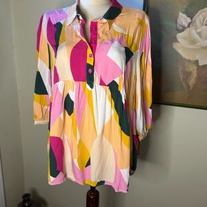 Colorful Abstract Women's Top